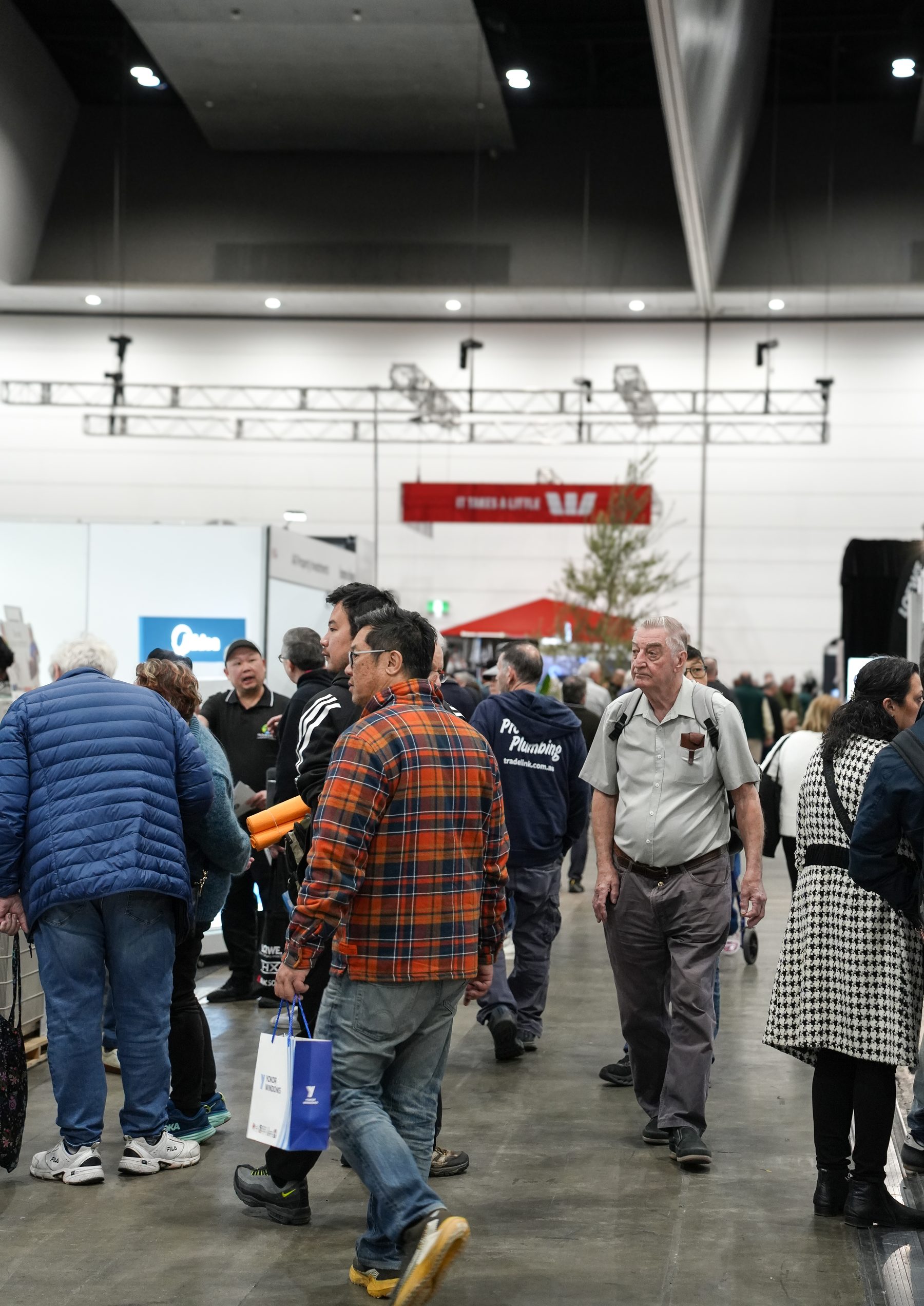 The busy Home Show floor with visitors and exhibitors